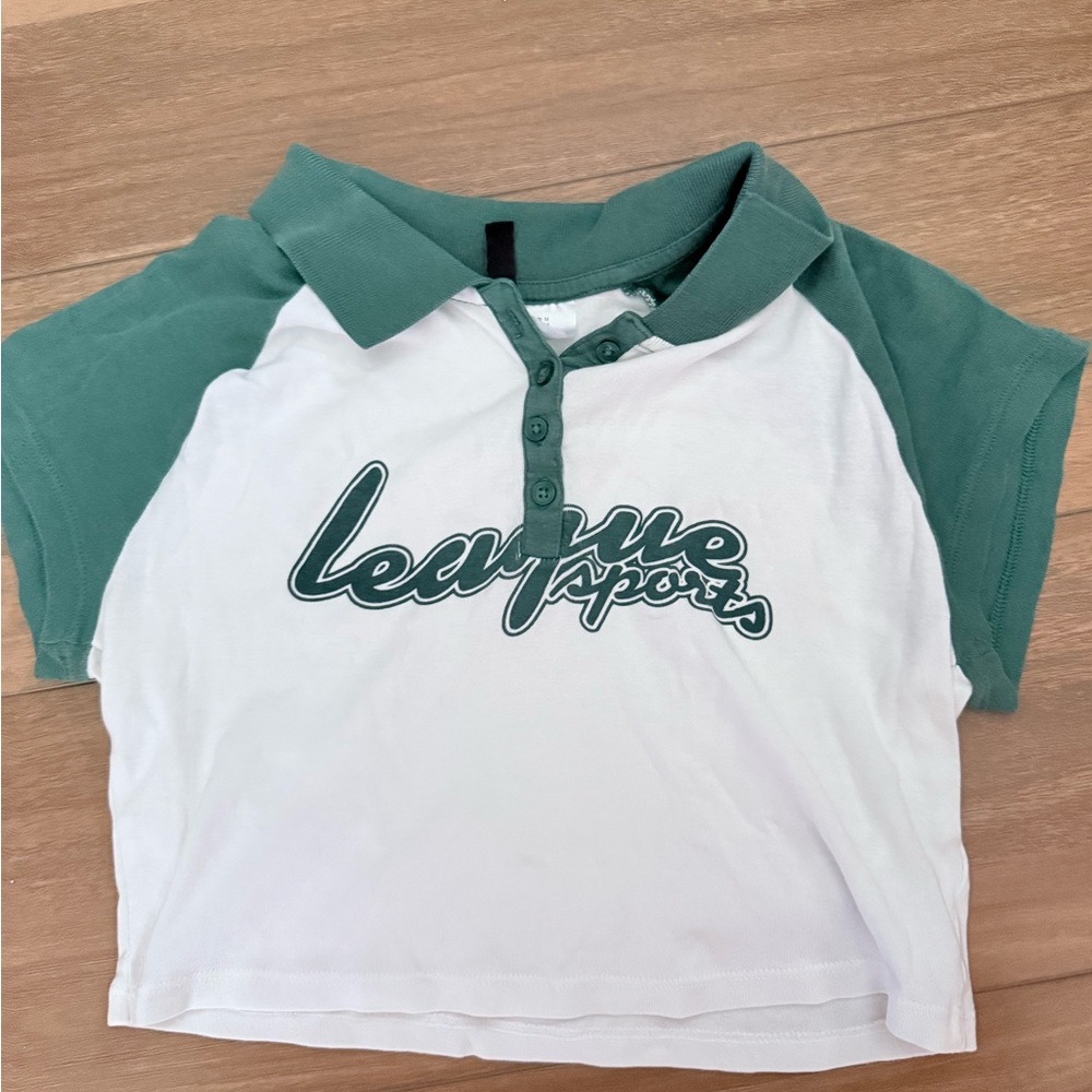 H&M Green and White Kids Shirt